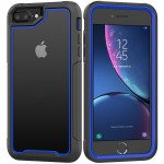 Wholesale iPhone 8 Plus / 7 Plus / 6S Plus Clear Dual Defense Case (Blue)
